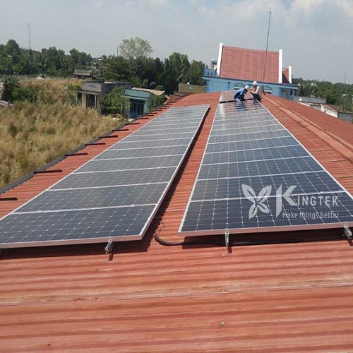 Quy trình thi công hệ thống điện mặt trời hòa lưới 15,4 kWp tại Cần Giờ, TP.HCM